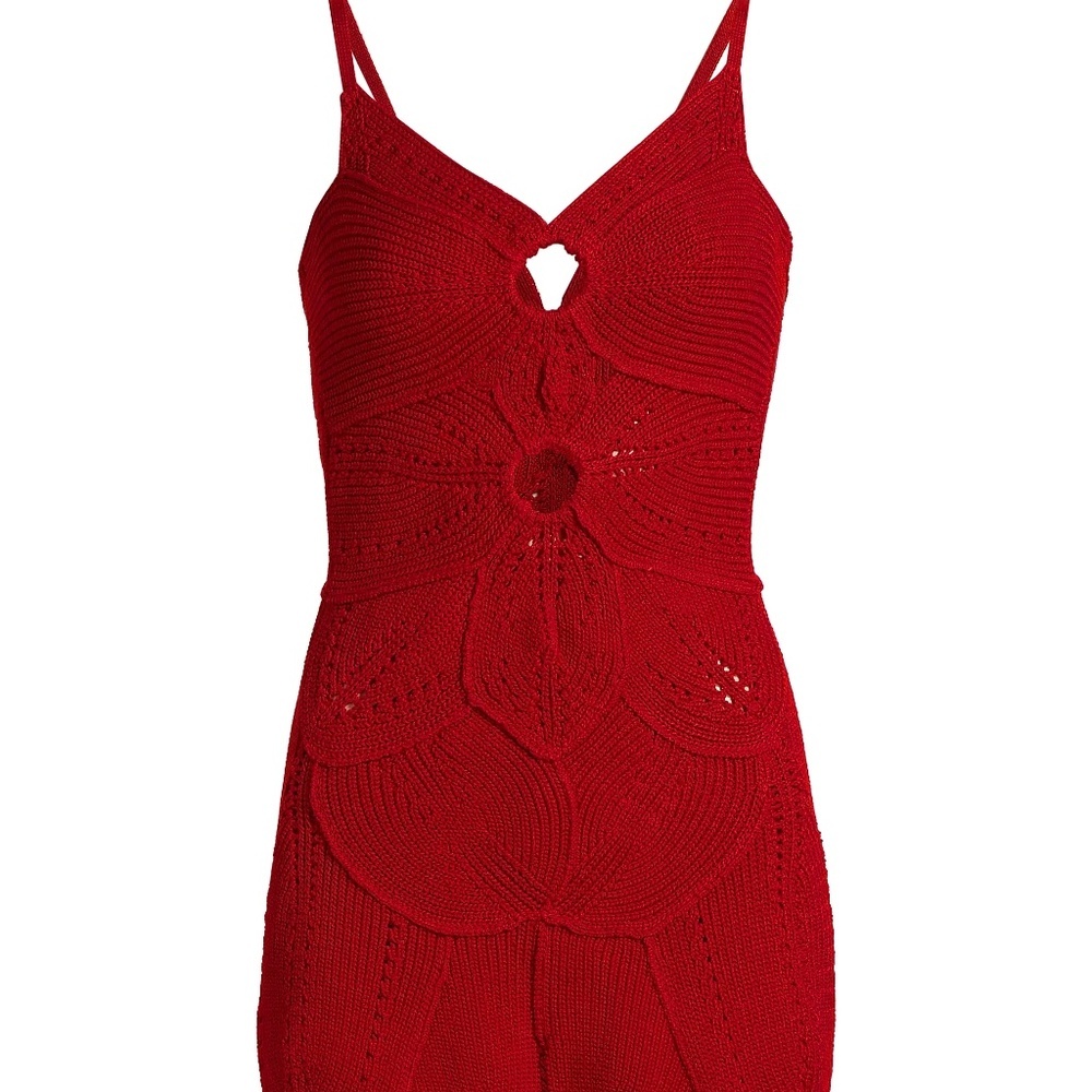 Cult Gaia Women's Marlow Knit Cotton Minidress Ghermez L NWT - Picture 11 of 11